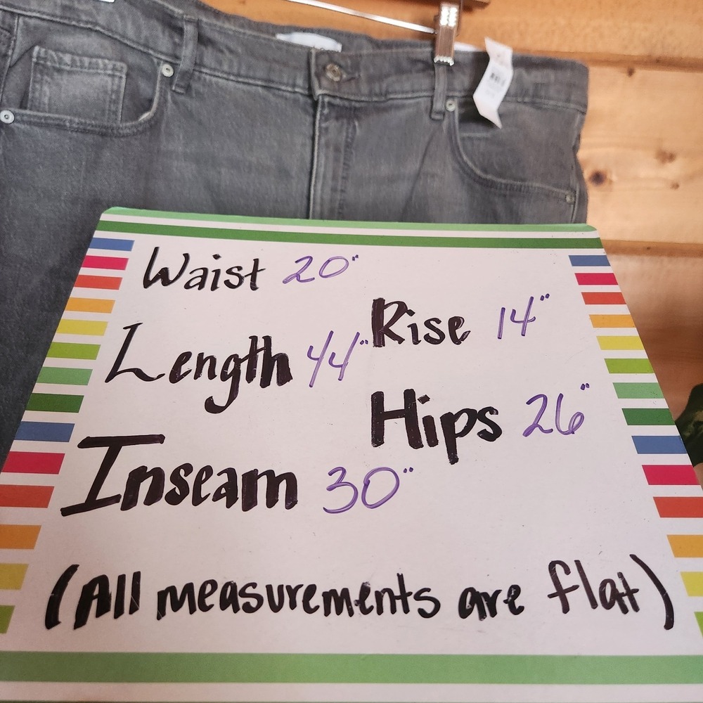 LOFT NWT High Waist The Wide Leg Jeans Gray Stone Wash Whisker Denim Plus Sz 18 - Picture 6 of 10